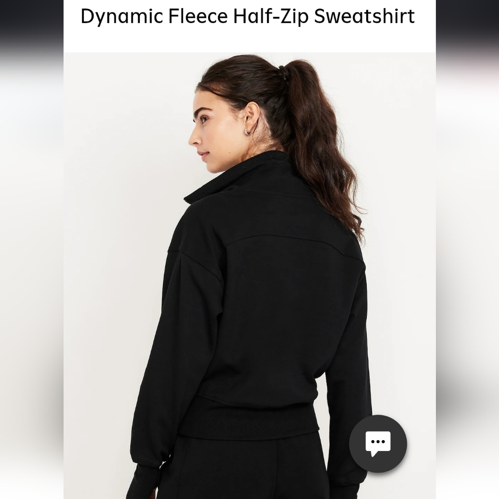 Old Navy Black Half-Zip Sweatshirt - Picture 3 of 7